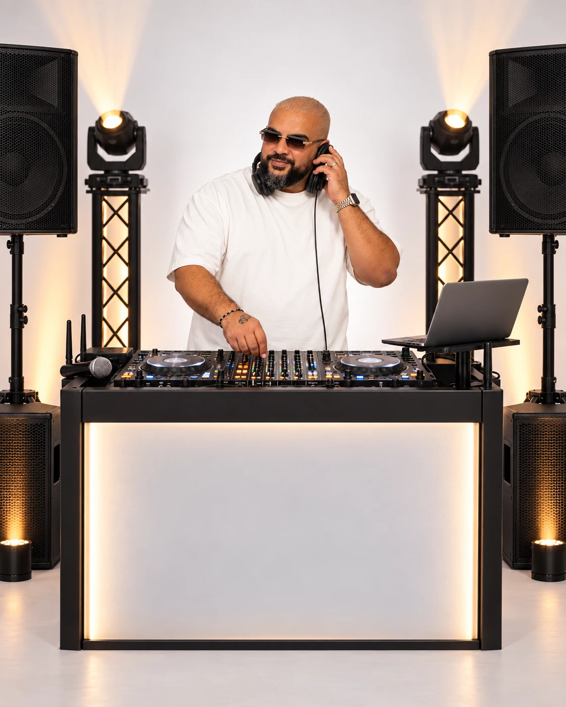 DJ Kais Ben mit erweitertem Sound- und Lichtequipment